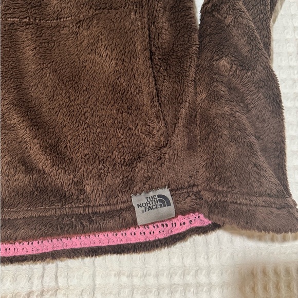 The North Face Osito Brown 1/4 zip pull over sweater monkey womens Med - Picture 5 of 6